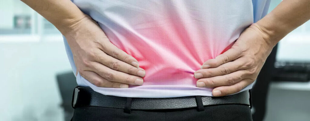 Man with lower back pain